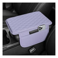 Stacool Upgraded Car Center Console Cover,Microfiber Leather Car Armrest Cover Cushion with 2 Storage Bags,Universal Car Armrest Storage Box (Purple) - color: Purple