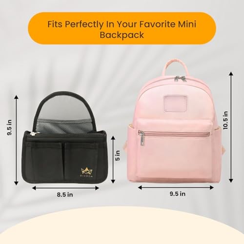 Diadem Mini Backpack Organizer Insert – Perfect Fit for Your Favorite Mini Backpacks – Bag Organizer For Backpack – Fits in Shoulder Bags, Travel Bags, Handbags, and Purses – 10 Pockets