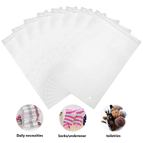 6x9 inch 100pcs Small Storage Bags with Zipper, Plastic Poly Bags for Shipping, Organizing Gloves, Phone Case, Sealable Poly Mailers for Packaging Clothing - size: 6x9"