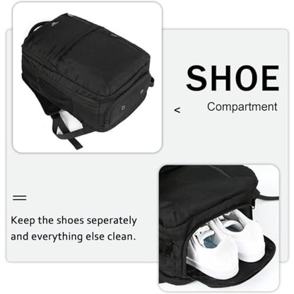 MATEIN Carry on Backpack, 40L Flight Approved Large Travel Laptop Backpack, 17 Inch Water Resistant Luggage Computer Daypack College Weekender Overnight Bag for Men & Women, Black - color: Black, size: X-Large