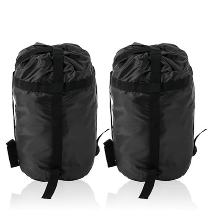 Compression Stuff Sack, 2PCS Compression Sack for Sleeping Bag, Nylon Sleeping Bag Stuff for Camping Hiking Backpacking Travel