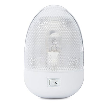 Lumitronics RV 12V Oval Single Dome Optics Light, Interior Lighting for Camper Trailer - On/Off Switch - Clear Removable Lens (White) - size: Single