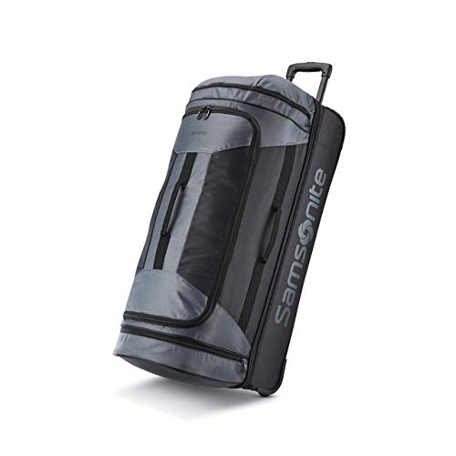 Samsonite Andante 2 Wheeled Duffel Bag – 32-Inch Durable Rolling Luggage with Inline Skate Wheels, Push-Button Handle & Spacious Compartments – Travel-Friendly and Lightweight - Riverrock/Black - color: Riverrock/Black, size: 32-Inch