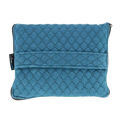 Lewis N. Clark Ultimate Comfort Set Portable Travel Kit for Airplane, Includes Inflatable Pillow Zippered Carrying Case, Cozy Fleece Blanket, Eye Mask for Sleeping & Foam Ear Plugs, Blue