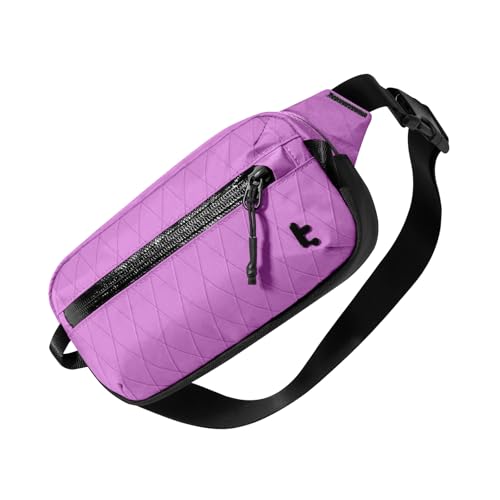 tomtoc 1.5L X-Pac Sling Bag with RFID Blocking, Crossbody Bag Minimalist Chest Shoulder Pack for Men/Women, Water-resistant Lightweight Casual Funny Pack for Travel, Daily Commute - color: X-Pac Purple, size: 1.5L