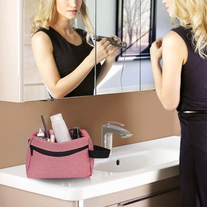 Icramsy Travel Toiletry bag Toiletry bag for women men Hanging Cosmetic bag Travel accessories for Women Men (Dusky pink) - color: Dusky pink