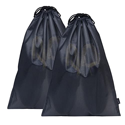Gloppie Shoe Bags for Travel, (2-Pack) Shoe Storage Bag with Drawstring, Packing Organizer for Sneakers, Gym, Luggage, Closet, Weekender Overnight Travel Essentials