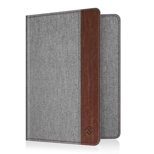 FINTIE Passport Holder, Slim Travel Wallet RFID Blocking Card Case Cover Passport Cover Protector Essentials with Credit Card Slots for Women/Men | Slim - color: Denim Grey