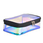 Iridescent TPU Travel Cosmetic Makeup Bag Holographic Clear Makeup Kit Organizer Pouch Waterproof Toiletry Organizer Case - color: Iridescent