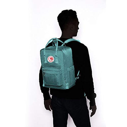KALIDI Casual Laptop Backpack 15 Inches Classic Camping Rucksack Travel Outdoor Square Daypack College Hiking Gym Bag, Frost Green - color: Frost Green