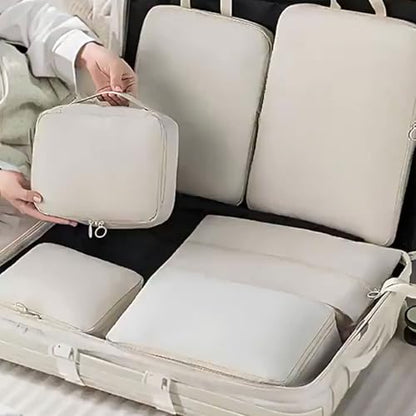 Personalized Packing Cubes Set of 6 with Custom Name, Travel Organizer Bags for Suitcase, Lightweight Luggage Storage Cubes for Clothes Shoes Toiletries, Travel Essentials