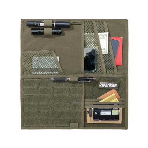 EXCELLENT ELITE SPANKER Tactical Visor Panel Organizer for Pickup F150 Large Molle Vehicle Sun Visor Holder Car Sunshade Storage Pouch - color: Ranger Green