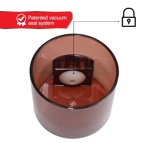 Vitavac - 5g to 20 grams Airtight Multi-Use Vacuum Seal Portable Storage Container for Dry Goods, Food, and Herbs - Coffee Tint - color: Mocha