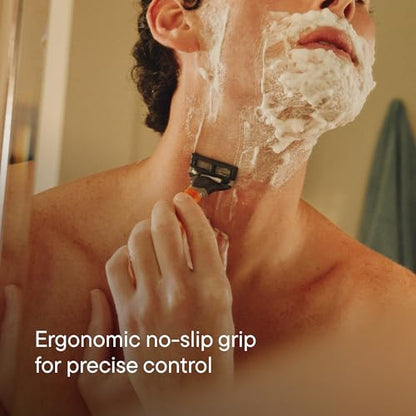Harry's Original Shaving Kit for Men - Razor Handle, 5 Razor Blade Refills, Foaming Shave Gel, and Travel Blade Cover - TSA Approved Travel Essentials - German Engineered - Sage - style: Sage