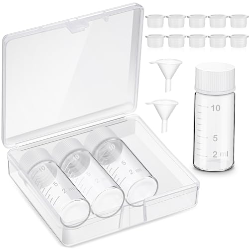 Baderke 4 Pcs Liquid Medicine Travel Container Scale Glass Liquid Containers Small Single Dose Medicine Bottles Dispenser and Leak-proof Plug Travel Essentials Accessories(Clear,10ml) - color: Clear, size: 10ml