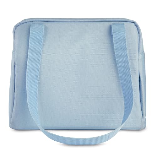 PackIt(R) Freezable Hampton Lunch Bag, Sky Blue, Built with EcoFreeze(R) Technology, Collapsible, Reusable, Zip Closure with Front Pocket and Shoulder Straps, Designed for Fresh Office Lunches - color: Sky Blue