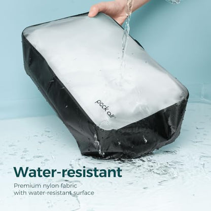 pack all Seamless Clear Toiletry Bag, Tear-resistant Clear Makeup Bag, Water-resistant Travel Packing Organizer for Toiletries, Cosmetics and Accessories (Large) - style: Large