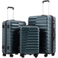 Coolife Luggage Sets, 3 Piece Hard Shell Suitcase Set with Spinner Wheels, Expandable Large Checked Luggage, Lightweight Rolling Carry On with TSA Lock Teal Blue - color: Teal blue, size: 3 Piece Set (20in/24in/28in)