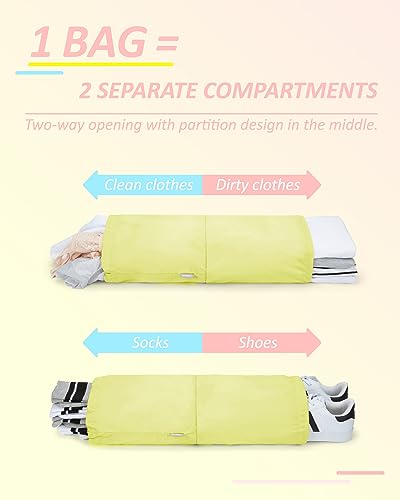 BAGSMART 6 Set /4 Set/2 Set Compression Packing Cubes for Travel, Lightweight Luggage Organizer Bags, Durable Space Saver Bags Travel Essentials - color: Sunray Yellow, size: Set of 6