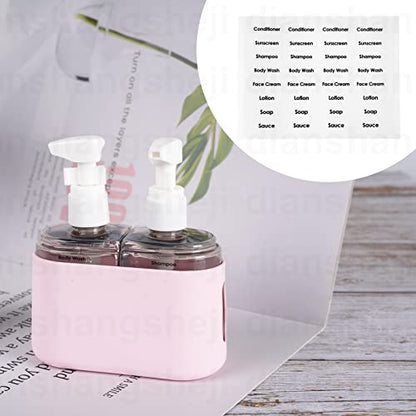Yamadura Travel bottles for Toiletries, TSA Approved Travel Containers, Refillable, Portable, Spray Bottles and Pump Bottles with Labels for Creams, Perfumes and Shampoos (Pink) - color: Pink
