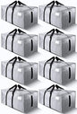 HOMESURE Supports 200lbs Heavy Duty Moving Bags - Strong Zipper & Wrap-Around Handles - Water-Resistant Storage Totes, Durable Alternative to Moving Boxes - 8 Pack - Silver - color: Silver