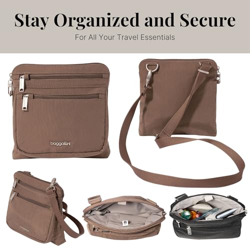 Baggallini Securtex Anti-Theft Crossbody - color: Portobello