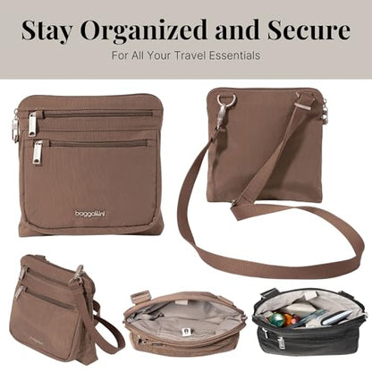 Baggallini Securtex Anti-Theft Crossbody - color: Portobello