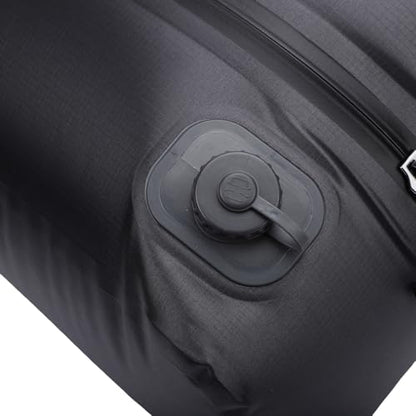 Naroote 20L Reusable Travel Vacuum Bag, Built in Pump Rechargeable Folding Compression Bag, Luggage Space Saver Packing Tool, Ideal for Camping Carry On Suitcases Backpack Seal (Black Grid) - color: Black Grid