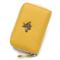 imeetu RFID Credit Card Holder, Small Leather Zipper Card Case Wallet for Women - color: Lite - Yellow, size: Lite