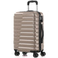 Coolife Carry On Luggage Airline Approved with Spinner Wheels, Hard Shell Suitcase TSA Lock Lightweight Travel Luggage 20-inch,Brown - color: brown, size: Small(20in)