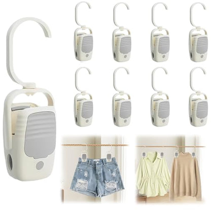 VinBee 9 PCS Laundry Hooks with Clips,Clothes Pins with Hooks for Hanging Clips,Hook with Clip,Clip Hook Hanger,Towelsclip,Towel Organizers for Bathroom,Closet-Non-Metal Clips for General use