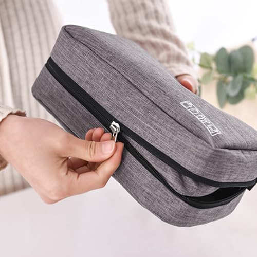 Travel toilet bag is used to store toiletries, Suitable for short-term travel use hanging toilet bag (Gray) - color: Gray