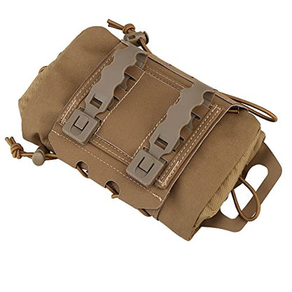 SABADO Rapid/Quick Deploy First Aid Kit Pack Tactical IFAK Pouch Two-Piece System Med Roll Carrier Hypalon Handle Outdoor Sport Hunting Bag - color: Coyote Brown-87