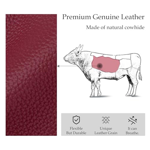 INICAT RFID Blocking Sling Bag, Anti Theft Crossbody Bag for Women Compact Travel Purses Leather - color: Red