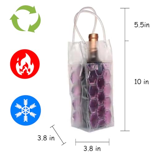 Ice Wine Bag, Wine Chiller, Wine Cooler Refrigerator, Wine Fridge, Wine Bottle Chiller Cooler for Red White Champagne or Sparkling. Set 2 (Purple Wine Bag) - style: PurpleWine Bag