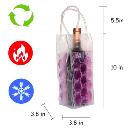 Ice Wine Bag, Wine Chiller, Wine Cooler Refrigerator, Wine Fridge, Wine Bottle Chiller Cooler for Red White Champagne or Sparkling. Set 2 (Purple Wine Bag) - style: PurpleWine Bag