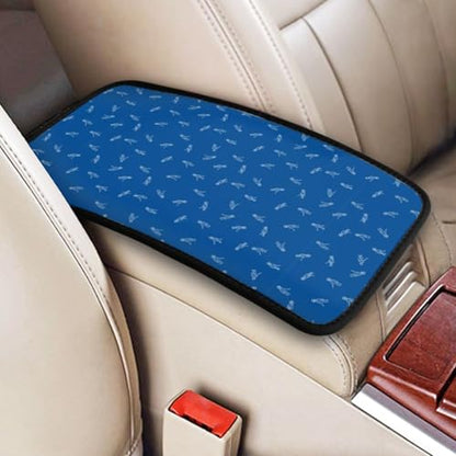 Non-Slip Center Console Cover for Cars, Blue Background, Universal Armrest Pad Cushion, Protects Against Wear, Scratches and Spills - color: Picture (612)