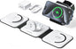 3 in 1 Charging Station for Multple Devices,Foldable 3 in 1 Wireless Charger for Travel,Nano Wireless Charging Station for iPhone16 15 14 13 12 Pro Max/Watch 10 9 8 7 6 5 4 3 Ultra/AirPod Pro - color: moon white