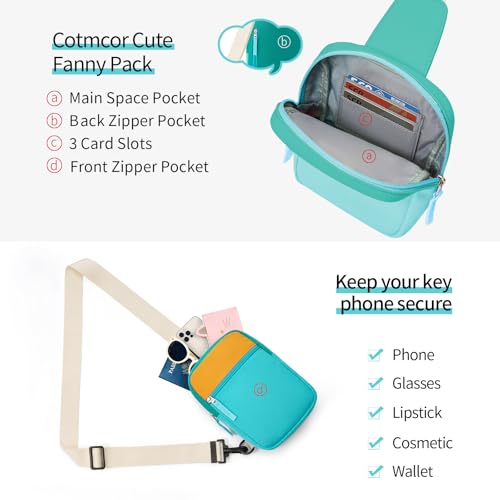 Birthday Gifts for 8 9 10 11 12 Year Old Teens Girls Kids, Fanny Pack Crossbody Bag Sling Belt Bags Purse, Dorm Travel Essentials for Girls Fashion, Preppy Tween Teen Girl Gift Trendy Stuff - color: Blue & Yellow
