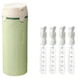 4 in 1 Travel Dispenser, 4 Pack 1OZ/30ML Travel Bottles with Stickers for Toiletries, Leak Proof Travel Size Containers, Portable for Shampoo Lotion Conditioner Cream Green