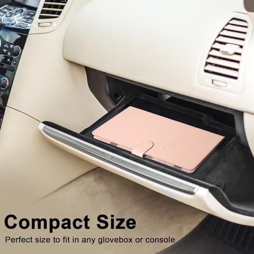 RSAquar Vehicle Glove Box Organizer - Car Document Holder for Cards, Driver License & Essential Documents, JD-Rose Gold - color: JD-Rose Gold
