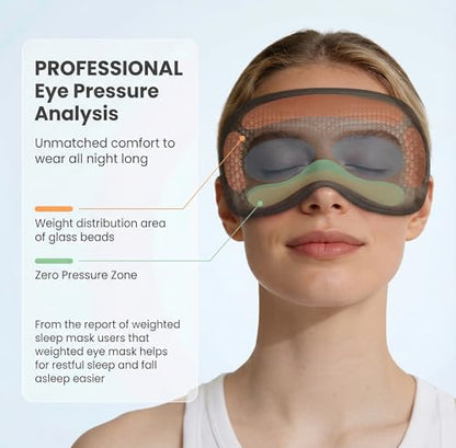 Weighted Eye Mask for Sleeping 2 Pack: Gentle Pressure Blackout Sleep Mask with 3D Contoured Cups, Zero Eye Pressure Sleep Mask for Lash Extensions, Memory Foam Travel Mask, Black Purple - color: Black & Purple (2 Pack)