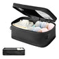 ONTYZZ Travel Vacuum Compression Bags 12 inch Space Saver Bags Vacuum Travel Case with IP67 Waterproof Zipper for Socks, Underwear, One Bag Black - color: 12'' One Bag