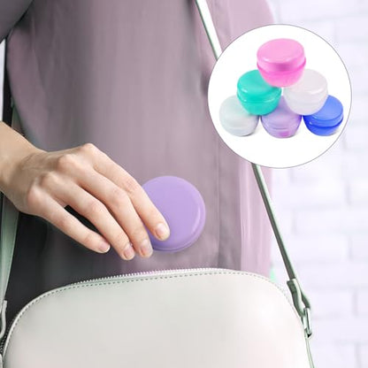6 Pcs 20ml Small Travel Containers - Convenient Travel Size Containers for Toiletries, Creams, Lotion, Essential Compact Size for Traveling (Includes 2 Small Spoons)