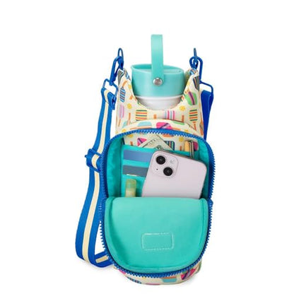 Swig Life Water Bottle Sling Bag, Water Bottle Holder with Adjustable Strap, Carrier Bag with Zippered Phone Pocket, Holds 36oz (Pickleball) - color: Pickleball