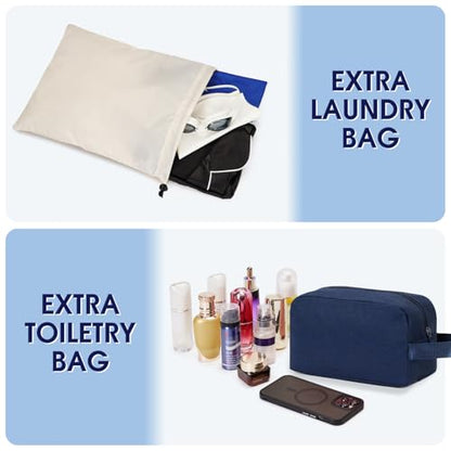For Spirit Airlines Personal Item Bag Underseat Carry On Bag with Wet Pocket & Shoe Compartment & USB Charging Port - color: Blue