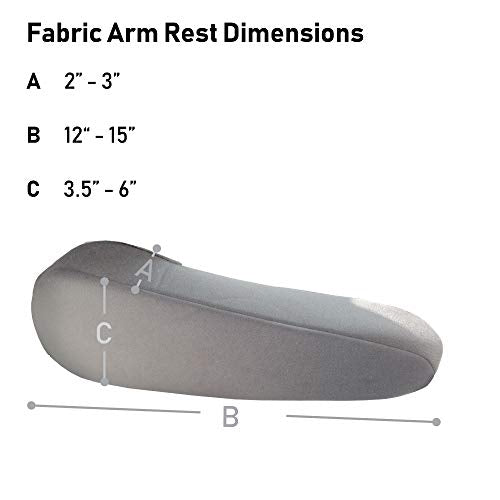 FH Group Flat Cloth Fabric Armrest Cover Semi-Universal Fit, One Pair Gray - color: Gray, style: Armrest Cover
