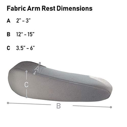 FH Group Flat Cloth Fabric Armrest Cover Semi-Universal Fit, One Pair Gray - color: Gray, style: Armrest Cover