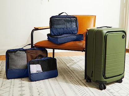 Covermates Packing Cube Set for Travel & Luggage Organization – Premium Suitcase Organizer Bags with Mesh Window & Carrying Handles – Lightweight Compression Cubes for Clothes & Essentials, Blue