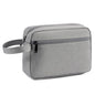 Travel Hanging Toiletry Bag with Carry Handle - Water-Resistant Small Cosmetic Organizer for Men & Women, Makeup, Shaving Kit, Gym & Travel Essentials (Grey) - color: Grey